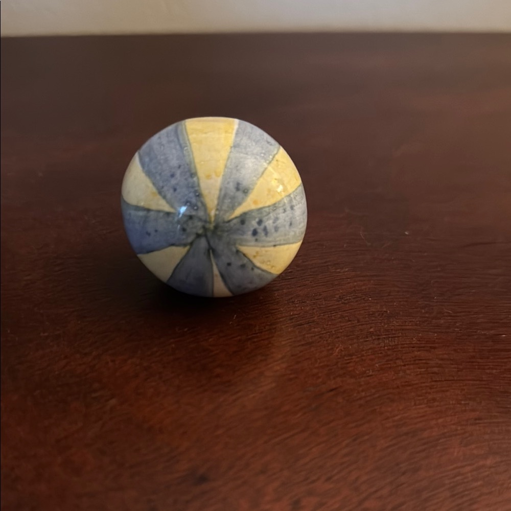 Mackenzie-Childs Retired Pattern Ceramic drawer knob
